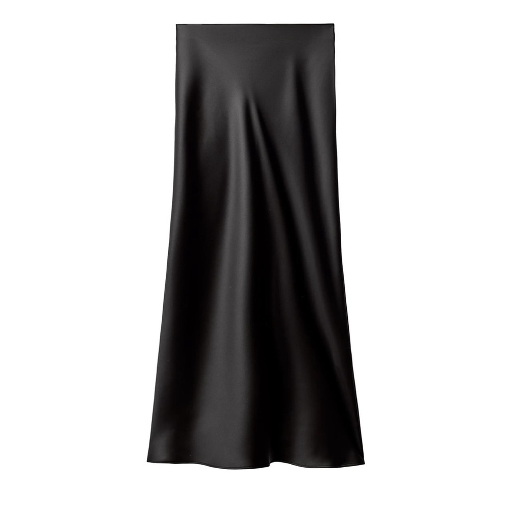 NWT ZARA Satin Effect Midi Skirt | Medium